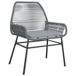 vidaXL Ensemble de salle à manger pour jardin 5 Pièces Gris polyrotin
