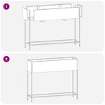 vidaXL Bac de jardin surélevé Argent 100 x 26 x 82 cm Acier galvanisé