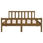 vidaXL Cadre de lit sans matelas marron miel bois massif