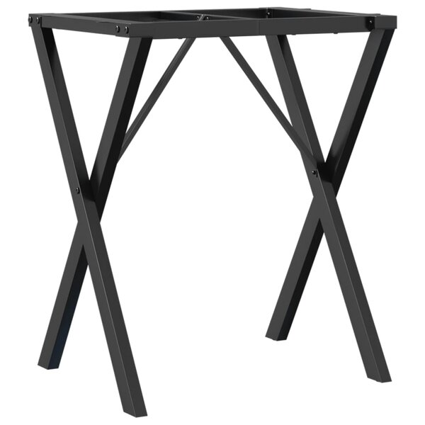 vidaXL Pieds de table à manger cadre en X 60x40x73 cm fonte