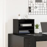 vidaXL Organisateur de bureau Chêne noir 36x26x29 5 cm Bois d'ingénierie