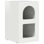 vidaXL Table de chevet Blanc brillant 29 5 x 33 5 x 50 cm