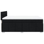 vidaXL Sommier à lattes de lit avec matelas Noir 160x200 cm Tissu