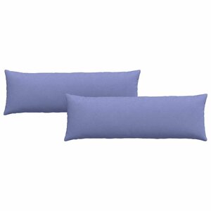 vidaXL Coussins de canapé 2 Pièces Bleu denim 120 x 40 cm tissu