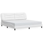 vidaXL Cadre de lit sans matelas blanc 200x200 cm similicuir