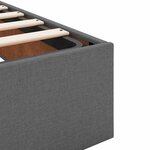 vidaXL Cadre de lit avec matelas Gris foncé 120 x 190 cm tissu