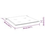 vidaXL Coussins de chaise jardin lot de 4 taupe 50x50x4cm tissu oxford