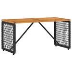 vidaXL Ensemble de meubles d'extérieur 4 Pièces Noir et turquoise