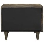 vidaXL Table basse gris clair 80x50x40 cm bois de manguier massif