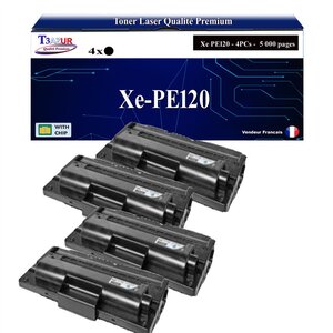 T3AZUR -4x Toners compatibles avec Xerox WorkCentre PE120 (13R00606) - Noir