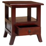 vidaXL Cabinet de chevet avec tiroir Marron 40 x 40 x 45 5 cm