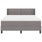 vidaXL Lit à ressorts avec matelas Taupe 200 x 160 cm Polyester