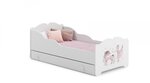 Lit enfant ANNA +SZU avec tiroir de rangement 140x70 Fille avec matelas