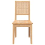vidaXL Chaises à manger 2 Pièces bois massif caoutchouc
