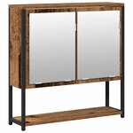 vidaXL Ensemble de mobilier de salle de bain avec étagère 2 Pièces Marron