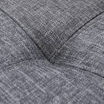 Banquette avec espace de rangement pliable rembourré couvercle rabattable gris 13_0000373