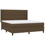 vidaXL Sommier à lattes de lit avec matelas Marron foncé 160x200 cm