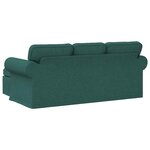 vidaXL Canapé Vert foncé 215 x 138 x 80 cm tissu