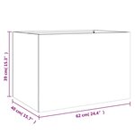 vidaXL Jardinière vert olive 62x40x39 cm acier