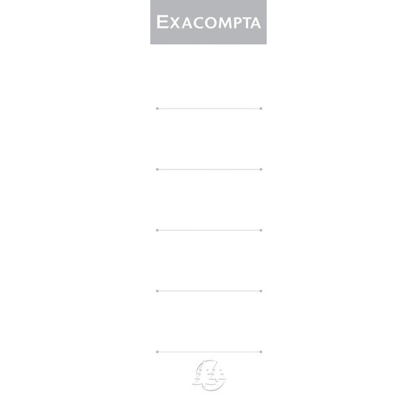 Paquet 10 Étiquettes Classeur A Levier Dos De 70mm - Blanc - Exacompta