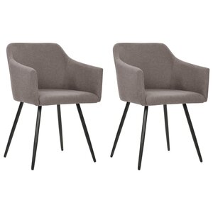 vidaXL Chaises à manger lot de 2 taupe tissu