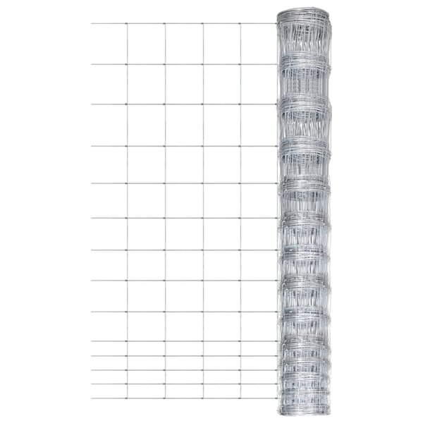 vidaXL Clôture de jardin Acier galvanisé 50 m 150 cm Argenté