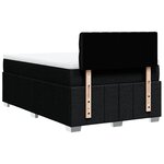 vidaXL Sommier à lattes de lit avec matelas noir 120x190 cm tissu