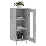 vidaXL Buffet Gris béton 34 5x34x90 cm Bois d'ingénierie