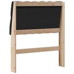 vidaXL Tête de lit capitonnée Noir 75 cm Pin massif