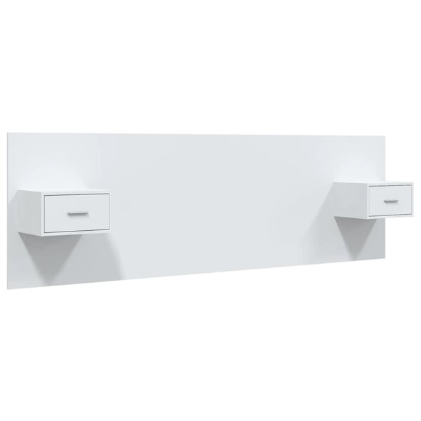 vidaXL Tête de lit avec armoires Blanc Bois d’ingénierie