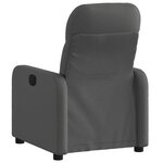 vidaXL Fauteuil inclinable électrique Gris foncé Tissu