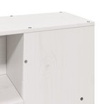 vidaXL Lit bibliothèque sans matelas blanc 120x200 cm bois massif