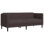 vidaXL Ensemble de canapés 3 Pièces marron foncé tissu