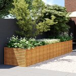 vidaXL Lit surélevé de jardin 479x100x69 cm acier corten