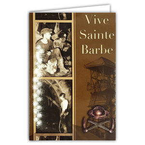 Carte avec Enveloppe Bonne fête de la Sainte Barbe 4 décembre Ste Patronne des mineurs Lens Liévin Pas-de-Calais Lorraine pompiers soldats du génie artificiers démineurs artilleurs canonnier