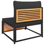 vidaXL Salon de jardin avec coussins 7 Pièces bois massif d'acacia