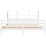 vidaXL Lit bibliothèque sans matelas blanc 180x200 cm bois pin massif