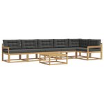 vidaXL Ensemble de canapés d'extérieur 7 pc Blanc et anthracite