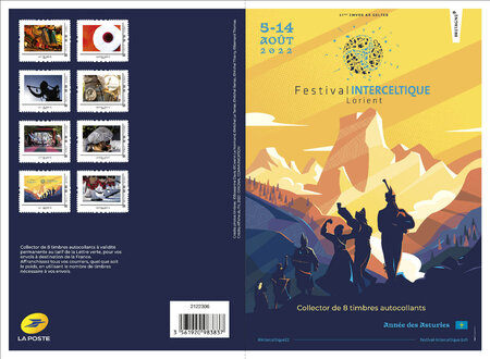 Collector 8 timbres - Festival Interceltique de Lorient 2022 - Lettre Verte