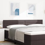 vidaXL Tête de Lit Design Lignes Marron Foncé 200 cm Tissu
