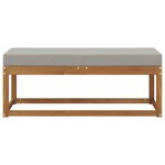 vidaXL Banc de Tabouret Bois d'Acacia Massif Gris Naturel et Clair