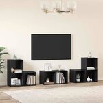 vidaXL Ensemble de meubles TV 6 Pièces Chêne noir 37 x 35 x 72 cm
