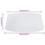 vidaXL Jupe de sapin de Noël blanc Ø65x23 cm plastique