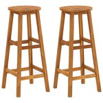 vidaXL Ensemble de bar de jardin 3 Pièces Bois d'acacia solide