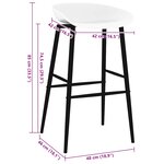vidaXL Chaises de bar lot de 2 blanc