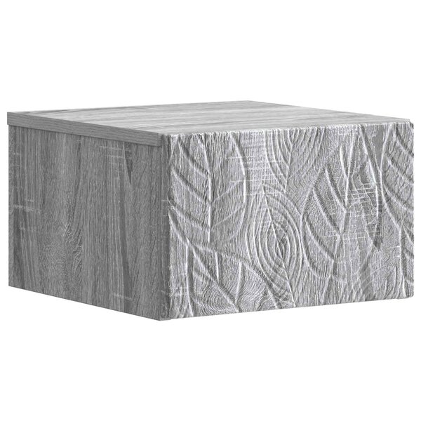 vidaXL Table d'appoint murale Sonoma gris 34 5 x 33 x 20 cm