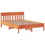 vidaXL Cadre de lit sans matelas cire marron 140x190cm bois pin massif