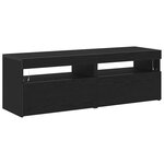 vidaXL Meuble TV 2 Pièces Noir 60 x 35 x 40 cm Bois d'ingénierie