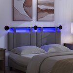 vidaXL Tête de lit suspendue Gris foncé Tissu