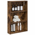 vidaXL Armoire murale de salle de bain Chêne Fumé 40 x 10 x 60 5 cm